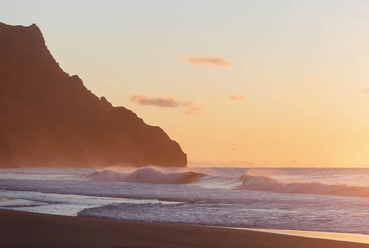 Sunset at Kalalau Beach